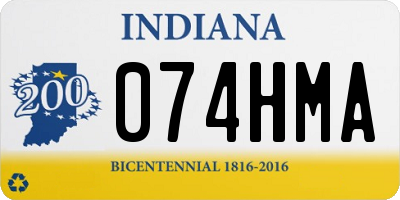 IN license plate 074HMA