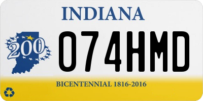 IN license plate 074HMD