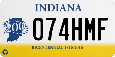 IN license plate 074HMF