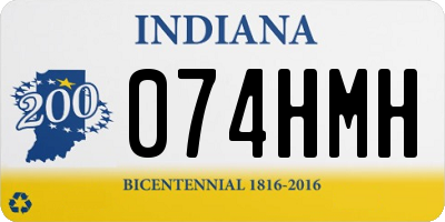 IN license plate 074HMH