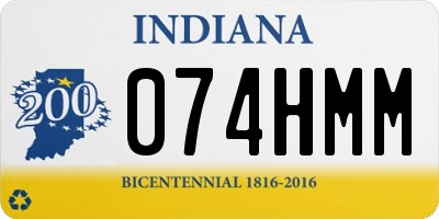 IN license plate 074HMM