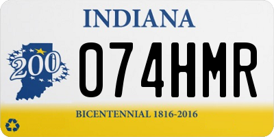 IN license plate 074HMR