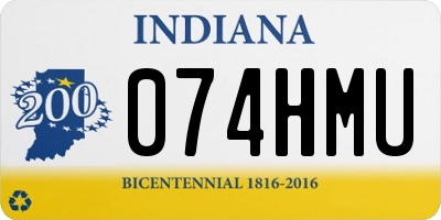 IN license plate 074HMU
