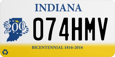 IN license plate 074HMV