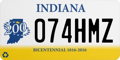 IN license plate 074HMZ