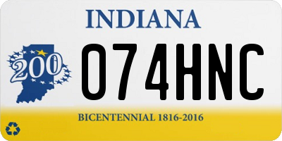 IN license plate 074HNC
