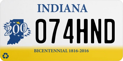 IN license plate 074HND