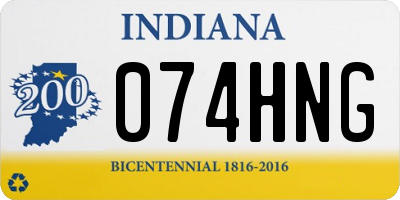 IN license plate 074HNG