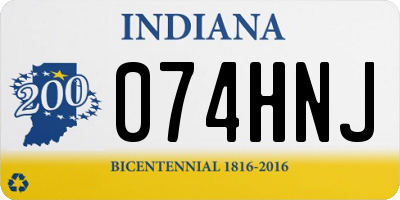 IN license plate 074HNJ