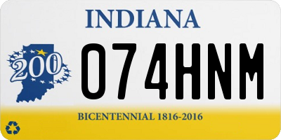 IN license plate 074HNM