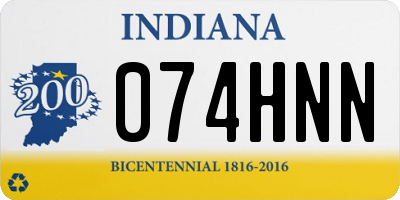 IN license plate 074HNN