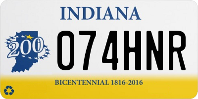 IN license plate 074HNR