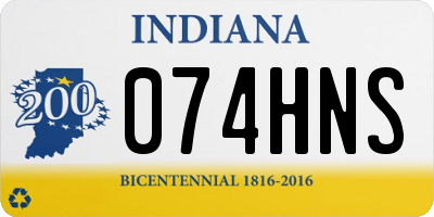 IN license plate 074HNS