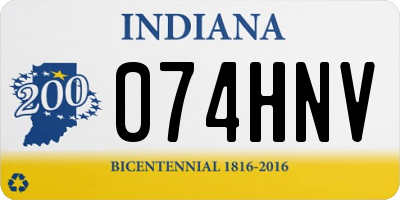 IN license plate 074HNV
