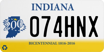 IN license plate 074HNX