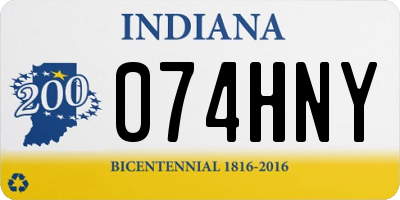IN license plate 074HNY