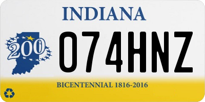 IN license plate 074HNZ