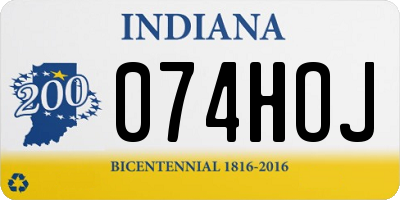 IN license plate 074HOJ