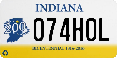IN license plate 074HOL