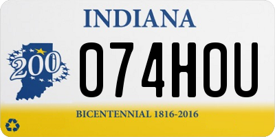 IN license plate 074HOU
