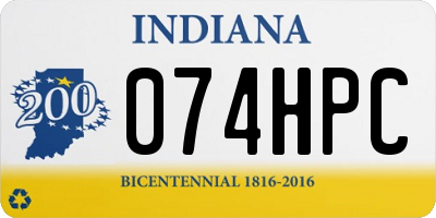 IN license plate 074HPC