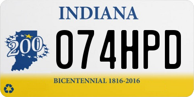 IN license plate 074HPD