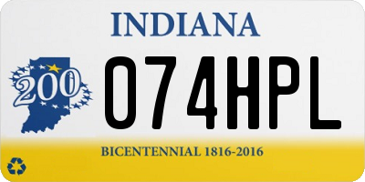 IN license plate 074HPL