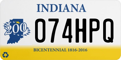IN license plate 074HPQ