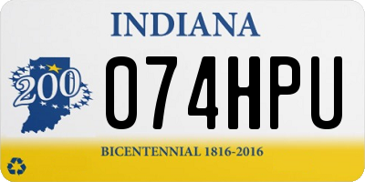 IN license plate 074HPU