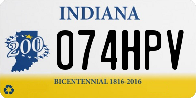IN license plate 074HPV