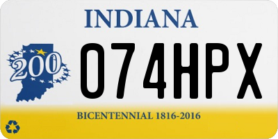 IN license plate 074HPX
