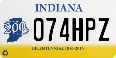 IN license plate 074HPZ