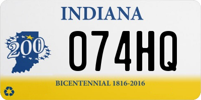 IN license plate 074HQ
