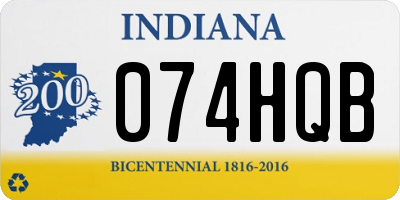 IN license plate 074HQB