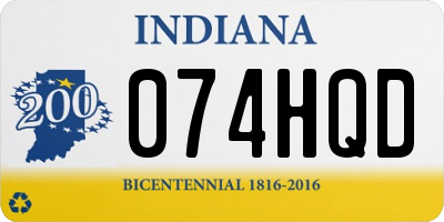 IN license plate 074HQD