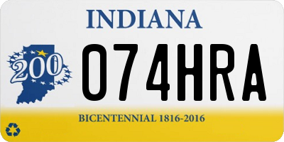 IN license plate 074HRA