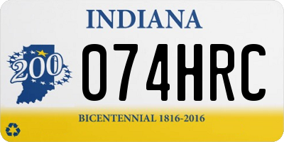IN license plate 074HRC