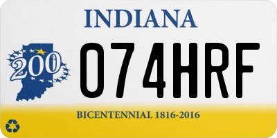 IN license plate 074HRF