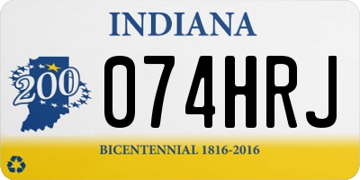 IN license plate 074HRJ