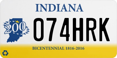 IN license plate 074HRK