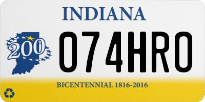 IN license plate 074HRO