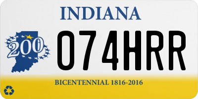 IN license plate 074HRR