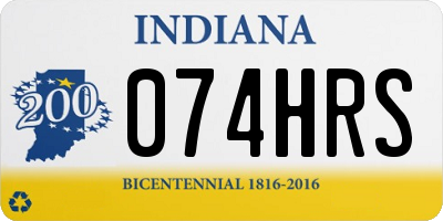 IN license plate 074HRS