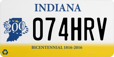 IN license plate 074HRV