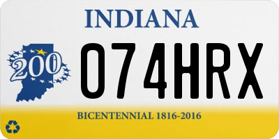IN license plate 074HRX