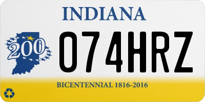 IN license plate 074HRZ