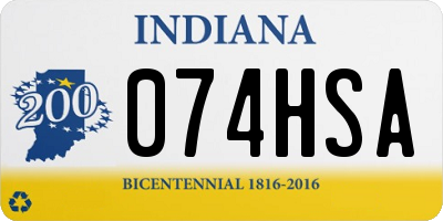IN license plate 074HSA