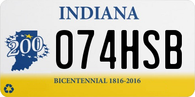 IN license plate 074HSB