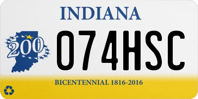 IN license plate 074HSC