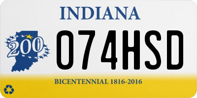 IN license plate 074HSD
